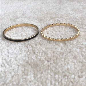 Kate spade gold & black colored enamel bracelets